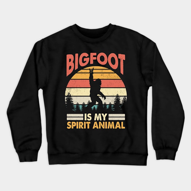 Bigfoot is my spirit animal Crewneck Sweatshirt by Sunset beach lover